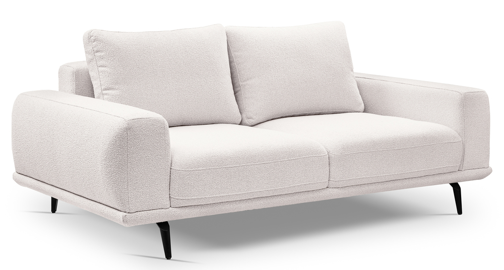 SELSEY Sofa dwuosobowa Selline kremowa boucle