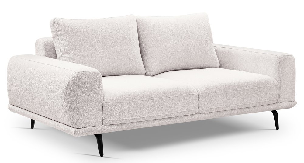 SELSEY Sofa dwuosobowa Selline kremowa boucle