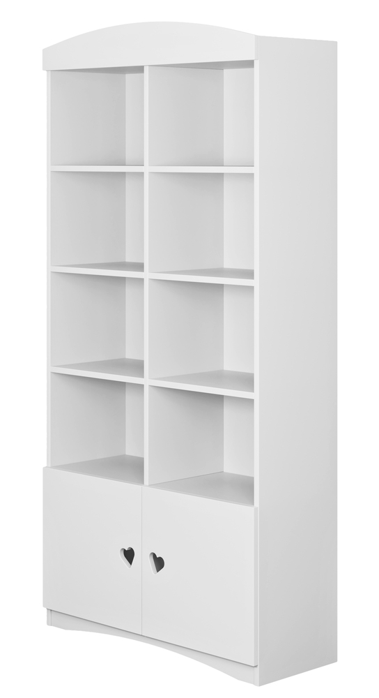 SELSEY Regał podwójny dla dziecka Ciliata biała z motywem serca