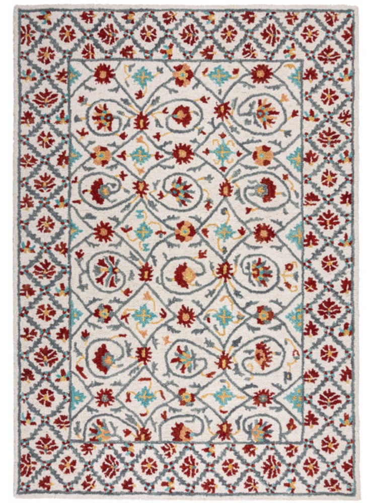 SELSEY Dywan wełniany Iris 230x160 cm czerwono-niebieski