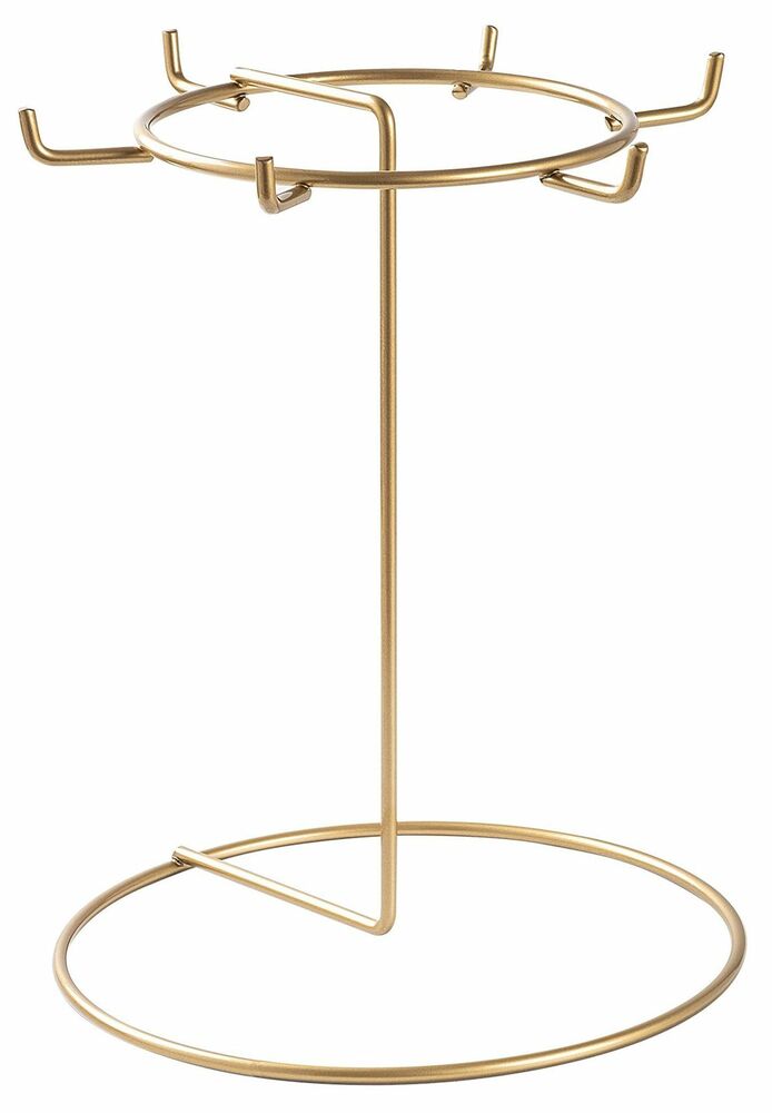 SELSEY Organizer na biżuterię Retrala okrągły metalowy złoty