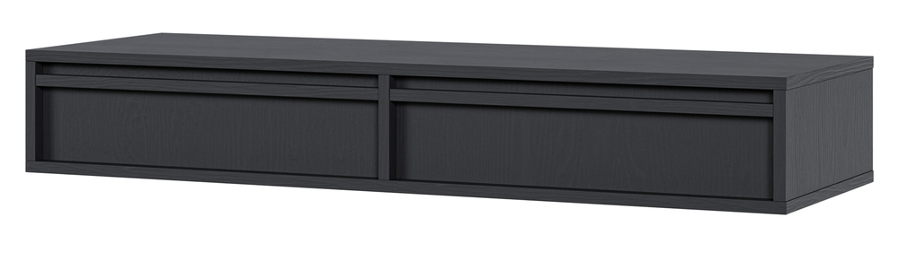 SELSEY Toaletka Evo z szufladami wisząca 110 cm Czarna