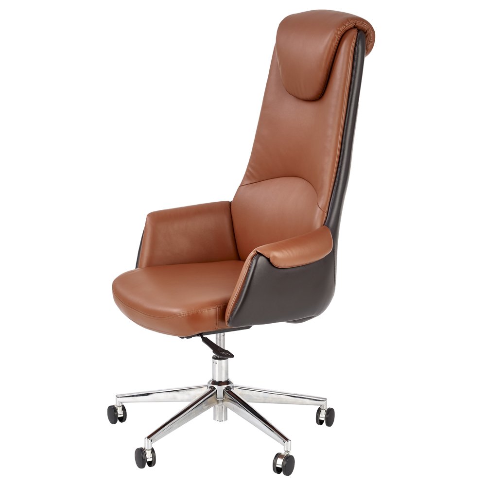 SELSEY Fotel biurowy Hooduch brązowy