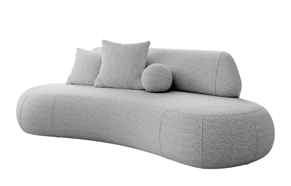SELSEY Sofa trzyosobowa Balme jasnoszara boucle