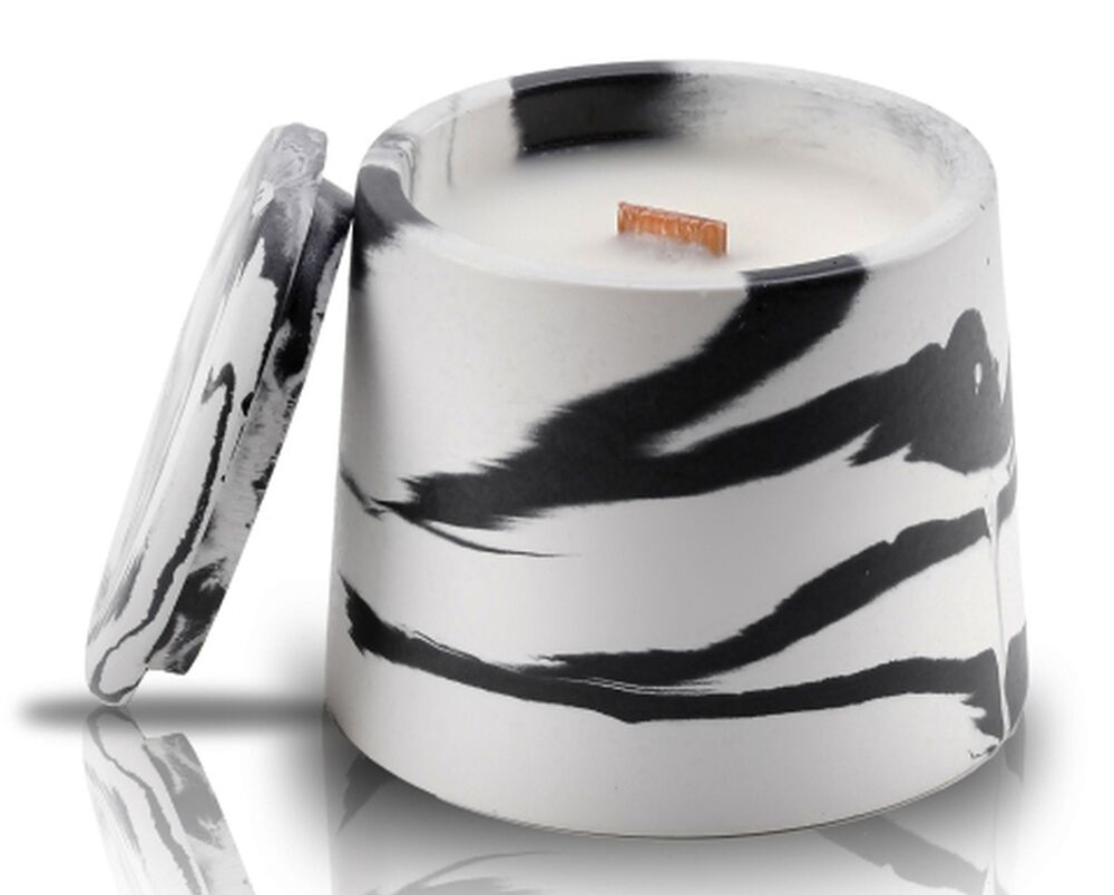 SELSEY Świeca sojowa zapachowa Dana Black Opium 130 ml marmurowy gips