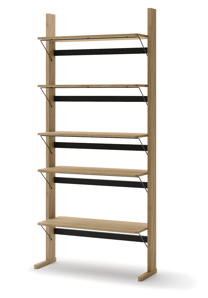 SELSEY Regał wysoki Ollie 88 cm dąb olejowany