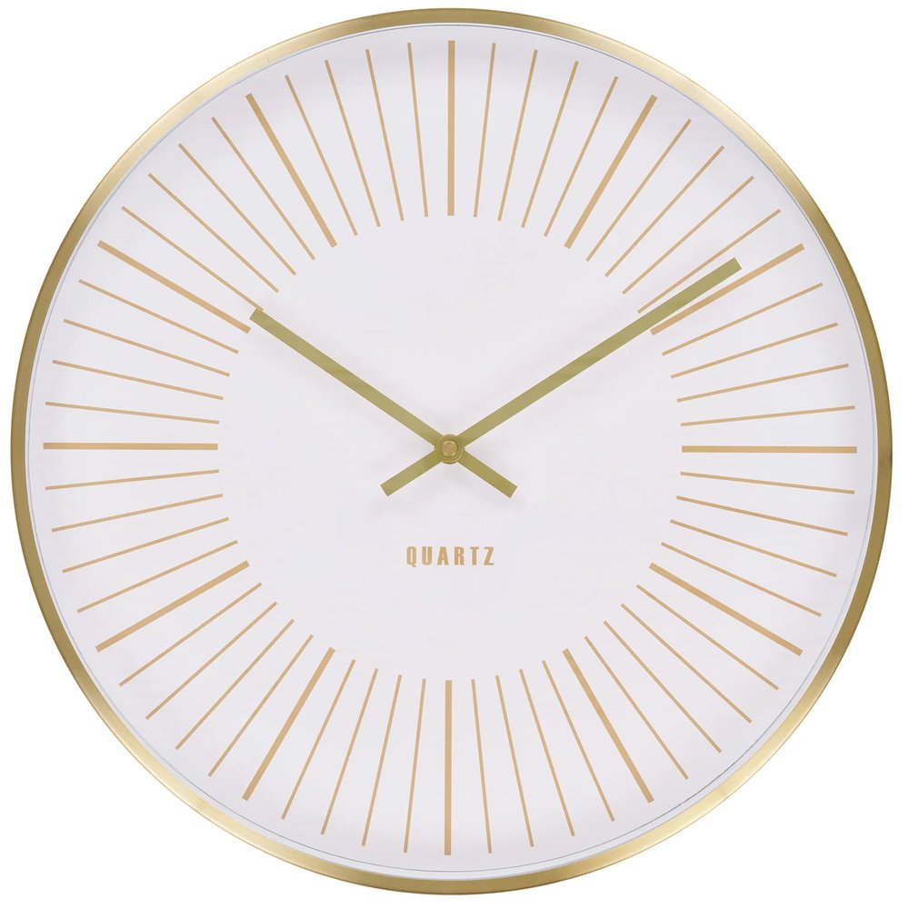 SELSEY Zegar ścienny Takamaka średnica 40 cm biało-złoty