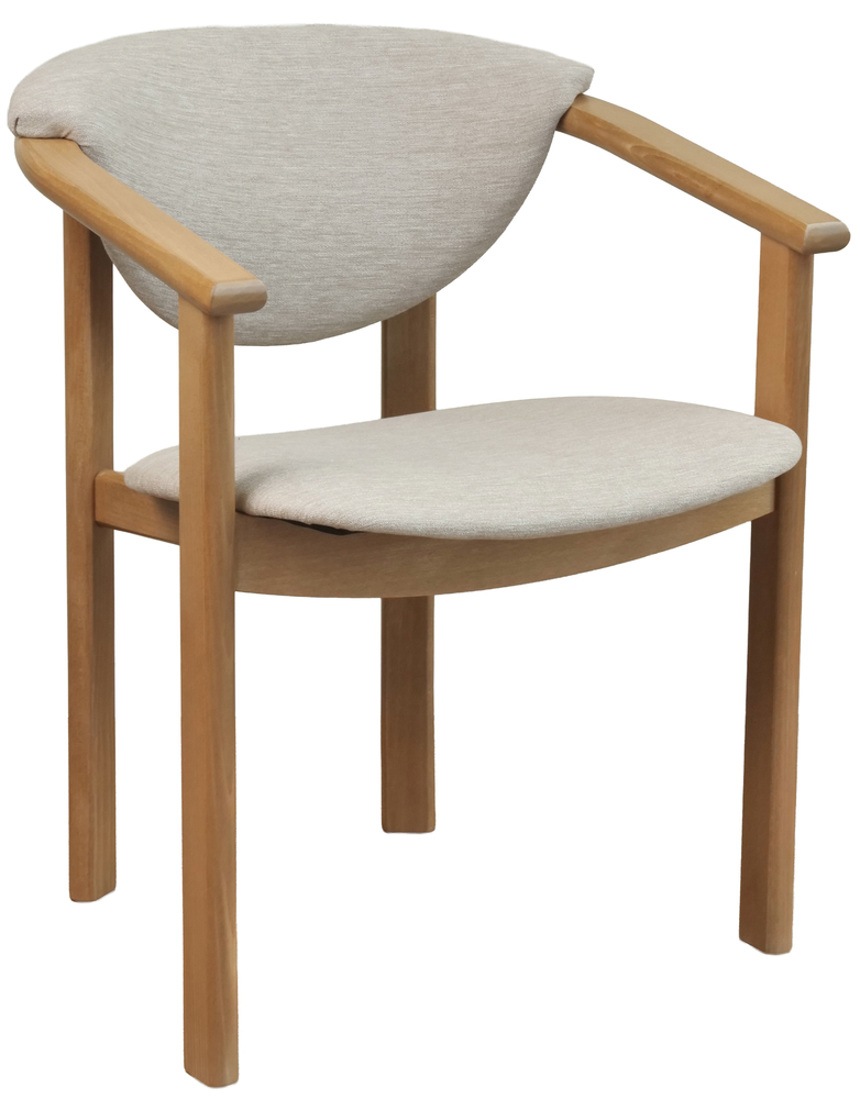 SELSEY Krzesło drewniane do jadalni Flowiss dąb olejowany/jasnoszara plecionka