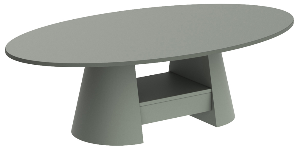 SELSEY Stolik kawowy Flawelly 160x90 cm zielony mat