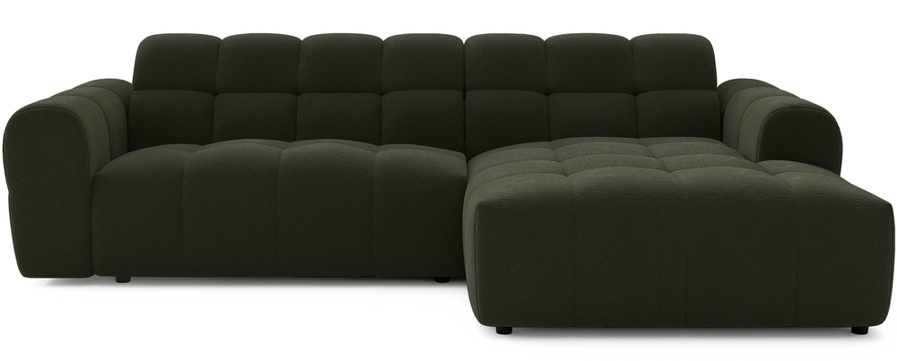 SELSEY Narożnik Monti L-kształtny prawostronny oliwkowy szenil