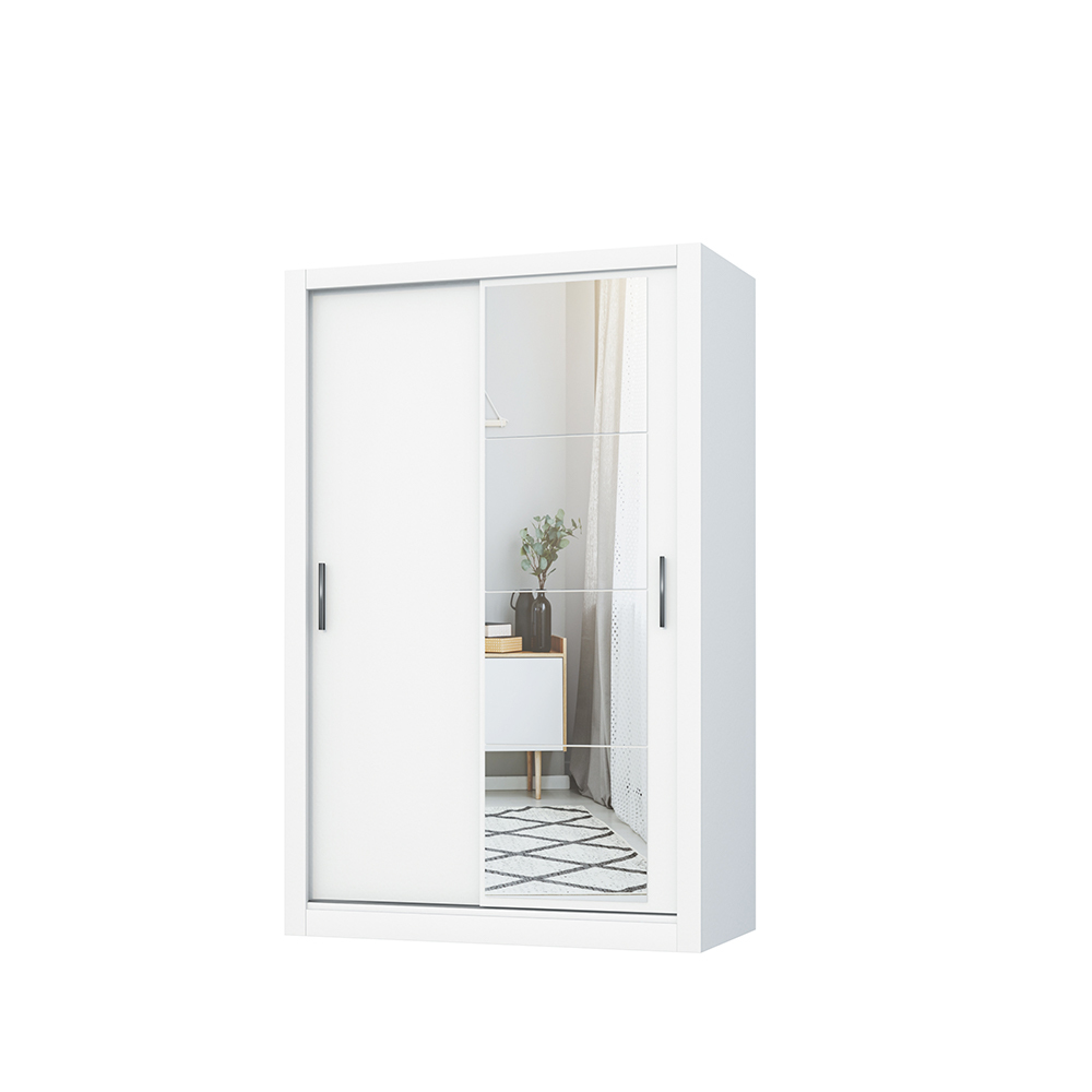 SELSEY Szafa Arti 120 cm z jednym lustrem Biały