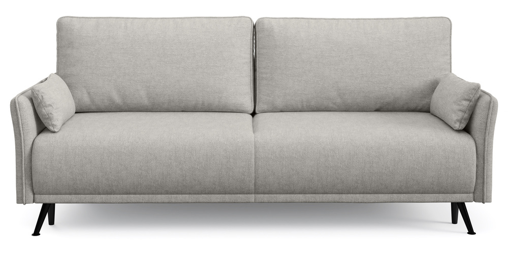 SELSEY Kanapa rozkładana trzyosobowa Bergamo z pojemnikiem jasnoszara szenil