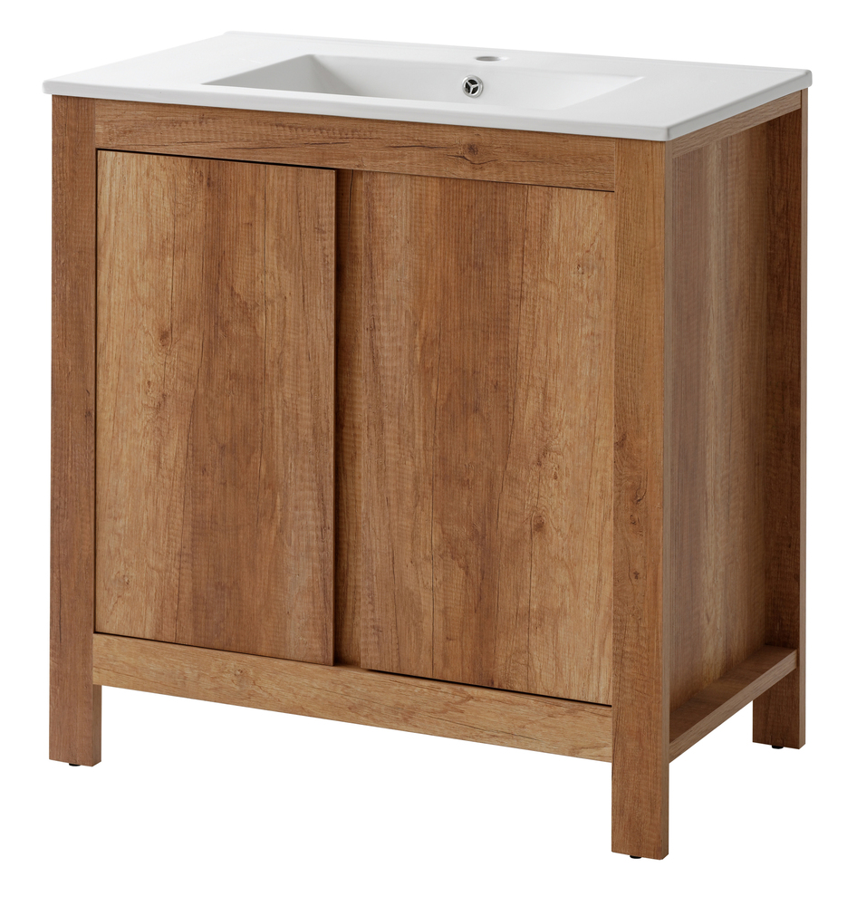 SELSEY Szafka z umywalką Francisco dąb country 80 cm