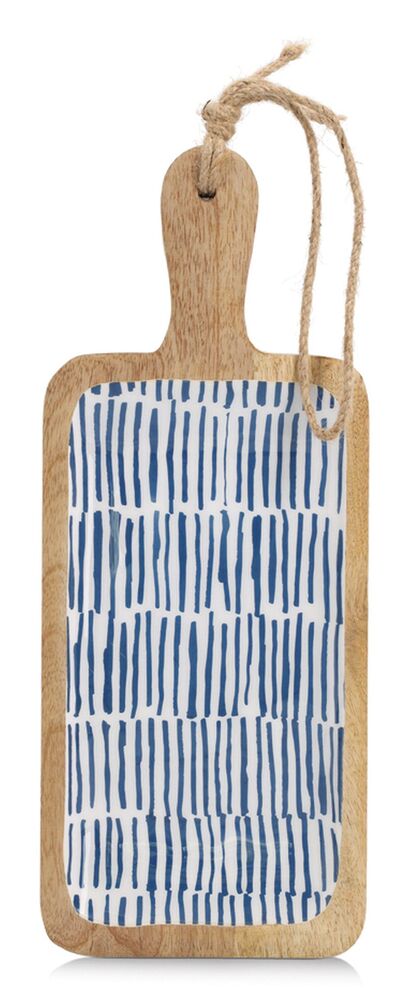 SELSEY Deska do serwowania Cherrey drewno mango niebieska