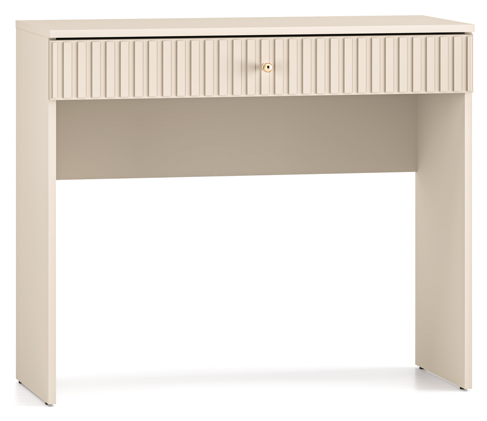 SELSEY Toaletka Caletto z szufladą 92 cm ozdobne lamele beżowa