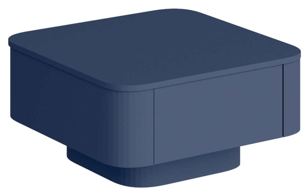SELSEY Stolik kawowy Hilexed 80x80 cm granatowy mat z szufladą