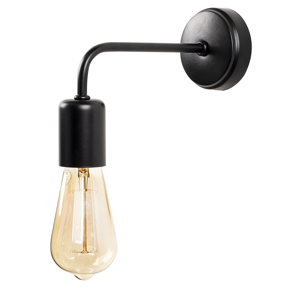 SELSEY Kinkiet ścienny Nondity minimalistyczny średnica 8 cm czarny