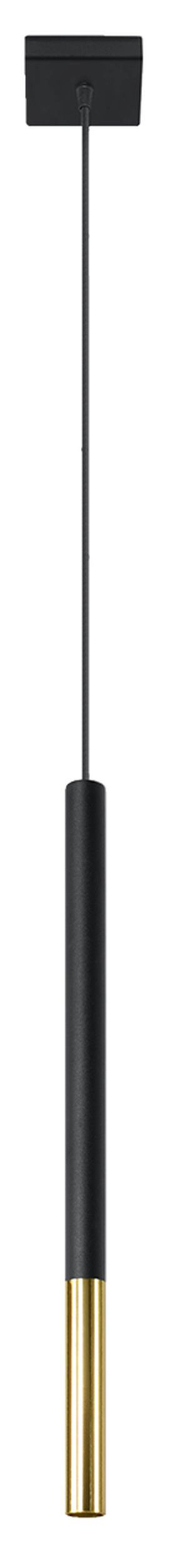 SELSEY Lampa wisząca Lagga 8x8 cm x1 czarna/złota