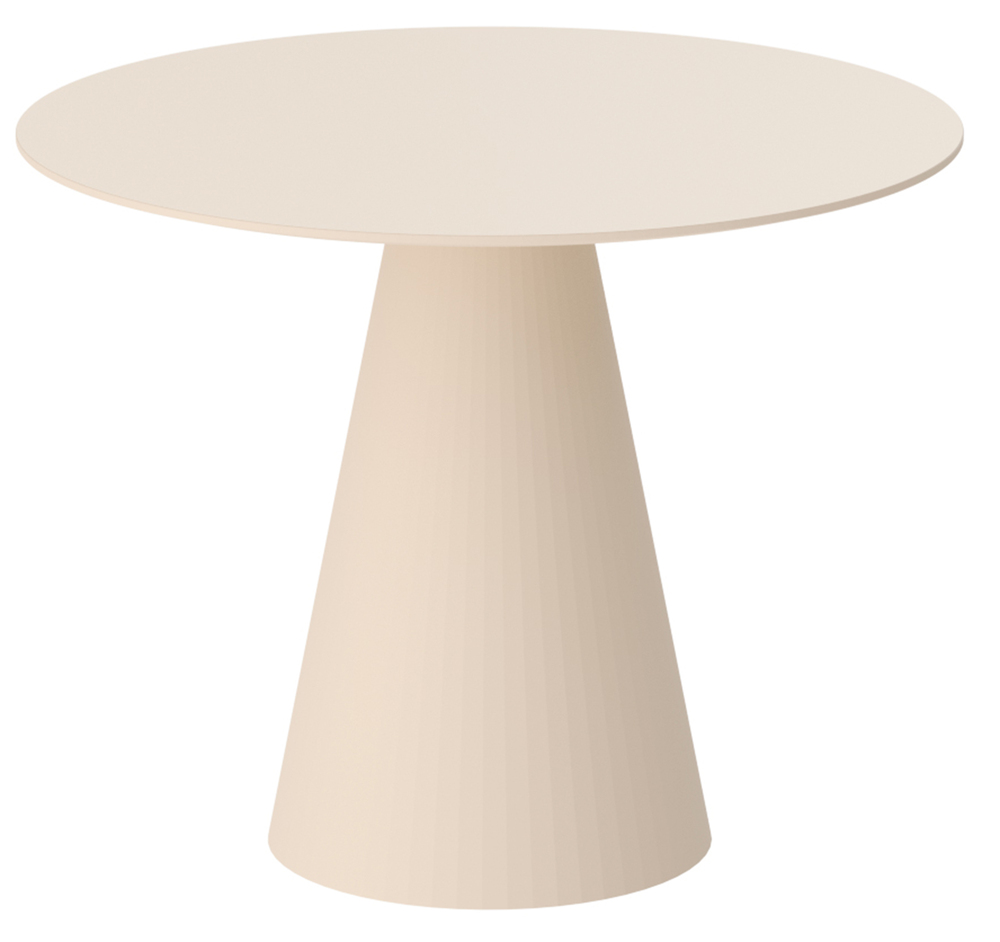 SELSEY Stół okrągły do jadalni Ablivity 100 cm cappuccino mat