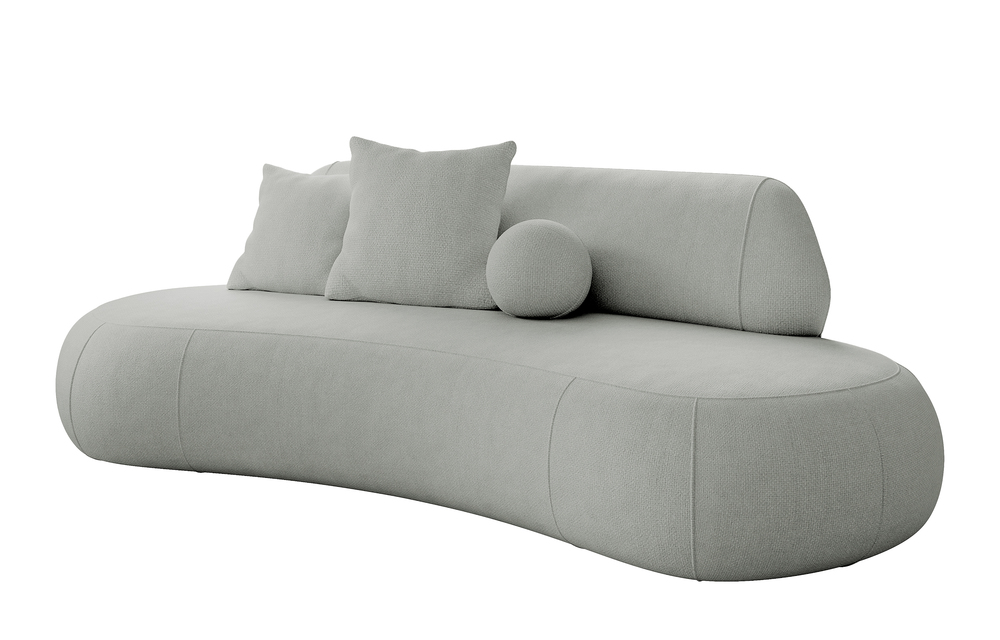 SELSEY Sofa trzyosobowa Balme jasnoszara w tkaninie łatwoczyszczącej