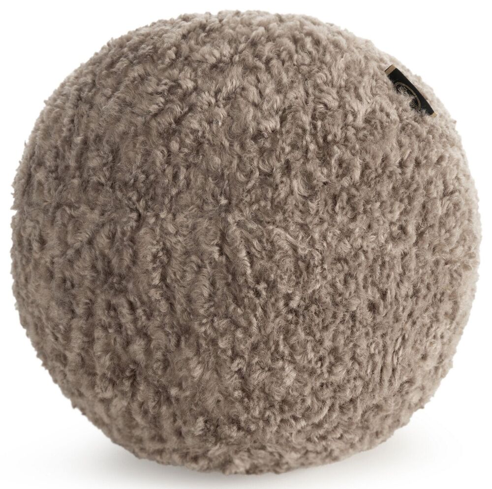 SELSEY Poduszka-piłeczka Bukla średnica 24 cm beżowa