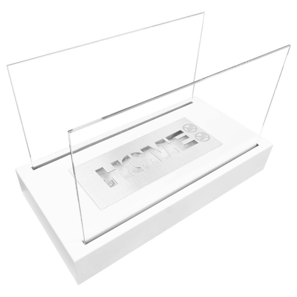 SELSEY Biokominek wolnostojący Cerin biały strukturalny z certyfikatem TÜV