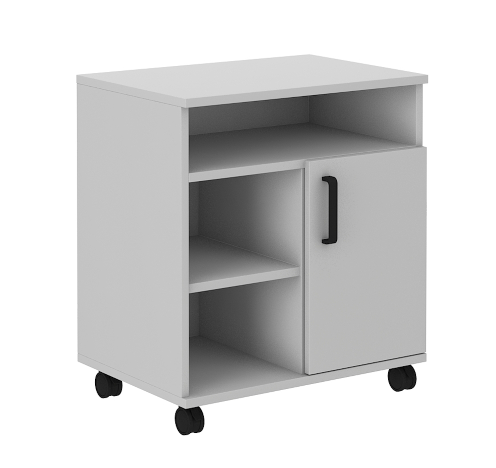 SELSEY Kontenerek jednodrzwiowy Stundly z trzema wnękami 60 cm Szary