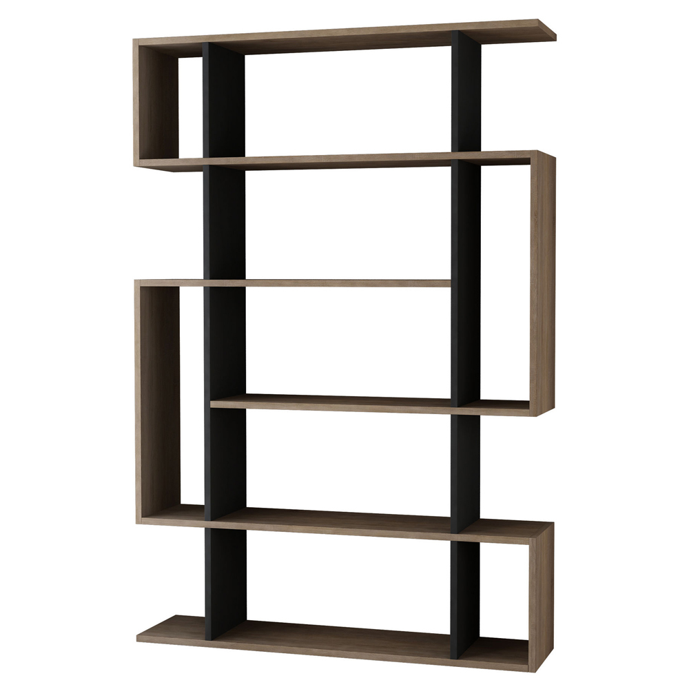 SELSEY Regał otwarty Monly pięciopoziomowy antracytowy