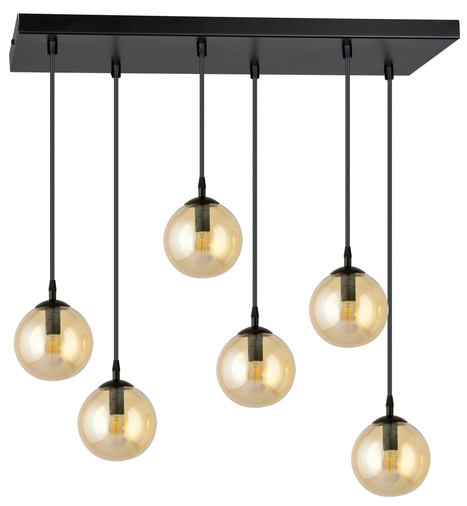 SELSEY Lampa wisząca Fregene miodowa x6