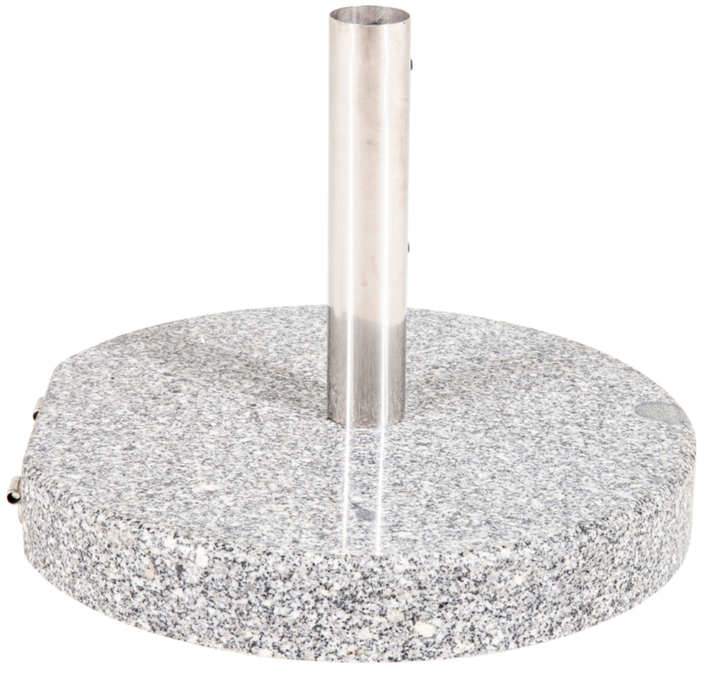SELSEY Podstawa pod parasol Sunbasse z granitu okrągła jasnoszara