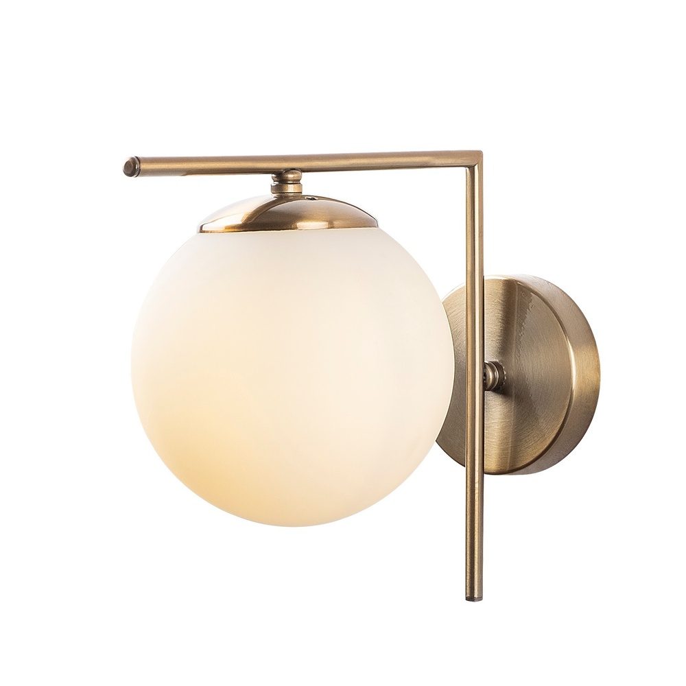 SELSEY Lampa ścienna Lametters białe klosze/ złoto vintage