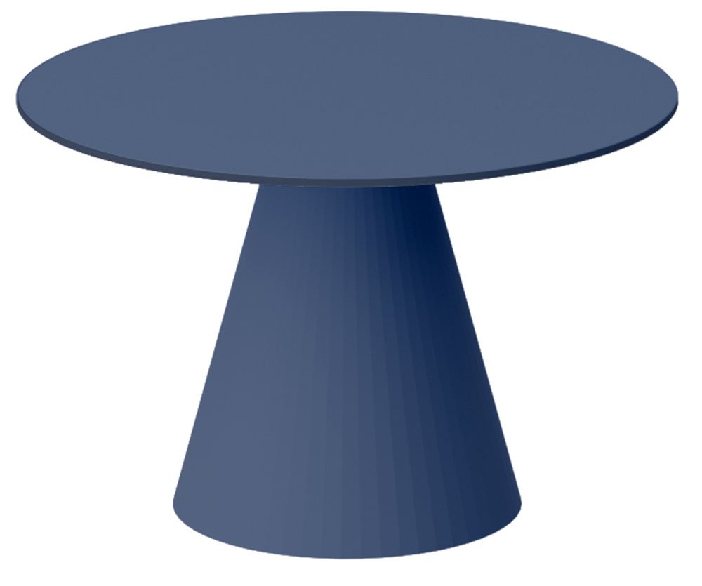 SELSEY Stolik kawowy Ritelly okrągły 80 cm granatowy mat