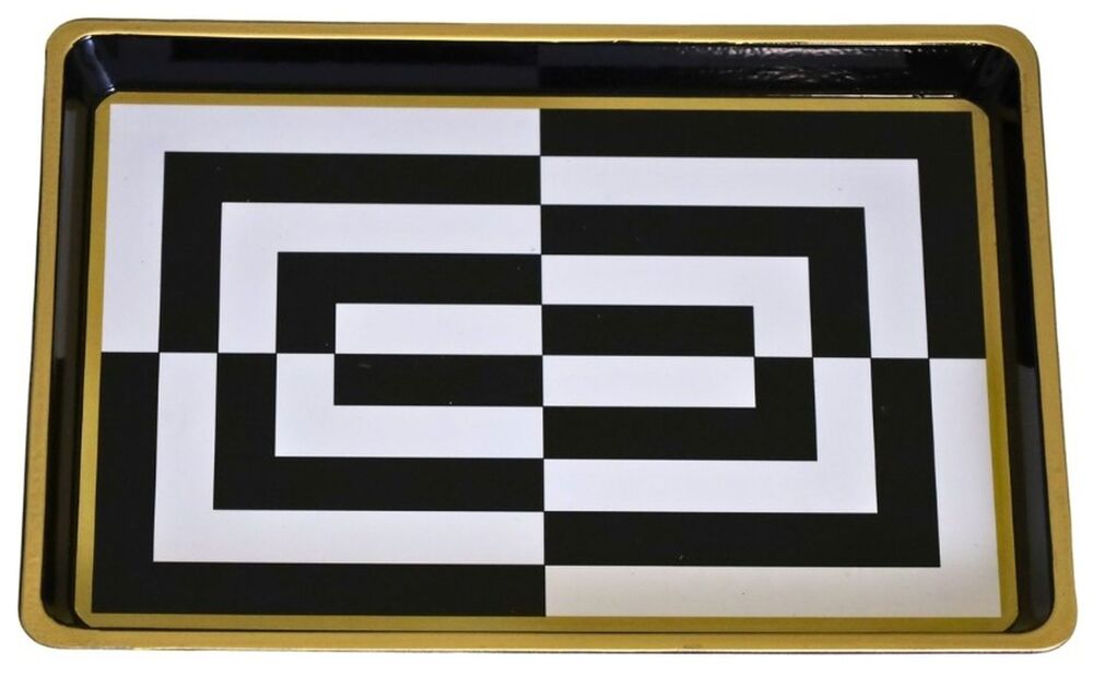 SELSEY Taca Boulline 31x21 cm czarno-biała