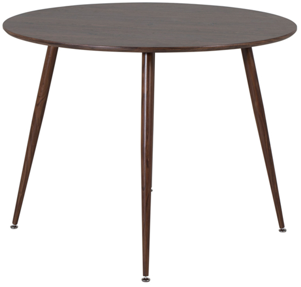 SELSEY Stół Plaza okrągły blat średnica 100 cm orzech