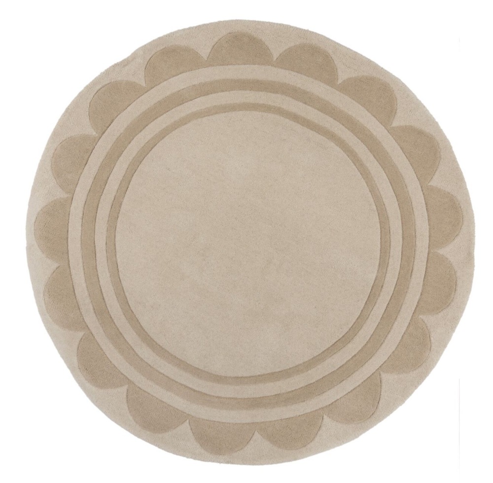 SELSEY Dywan wełniany Lois 120x120 cm beżowy