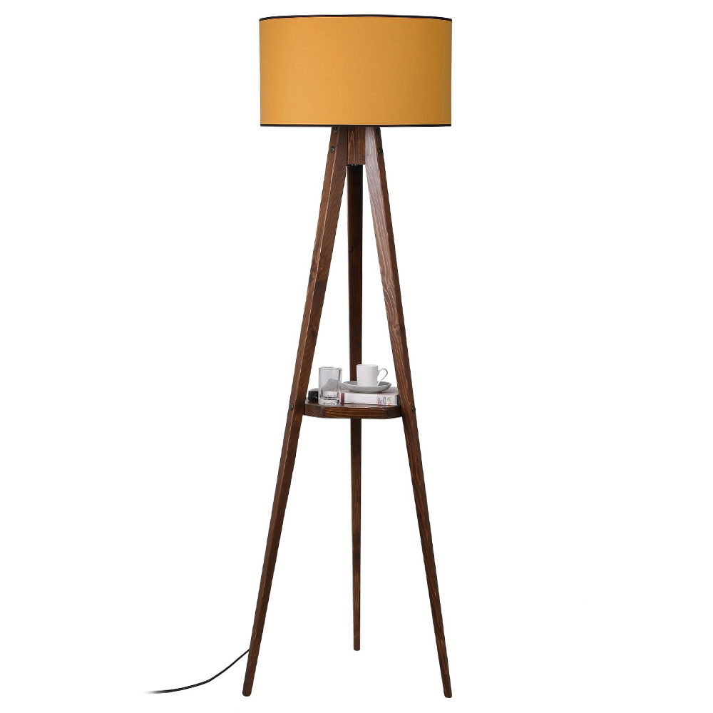 SELSEY Lampa stojąca Diedulate musztardowa