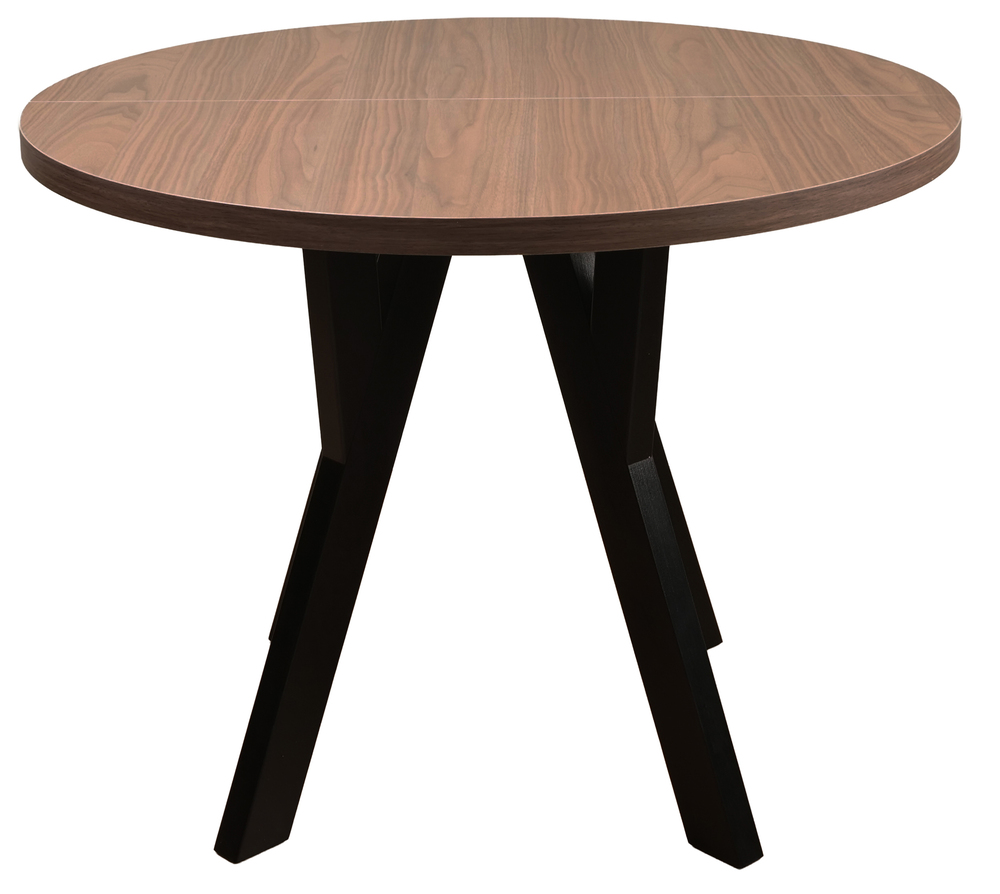 SELSEY Stół rozkładany do jadalni Osenness 100-180x100 cm orzech wisconsin z czarnymi nogami