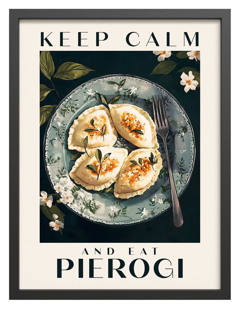 SELSEY Obraz w czarnej ramie Pierogies 40x30 cm