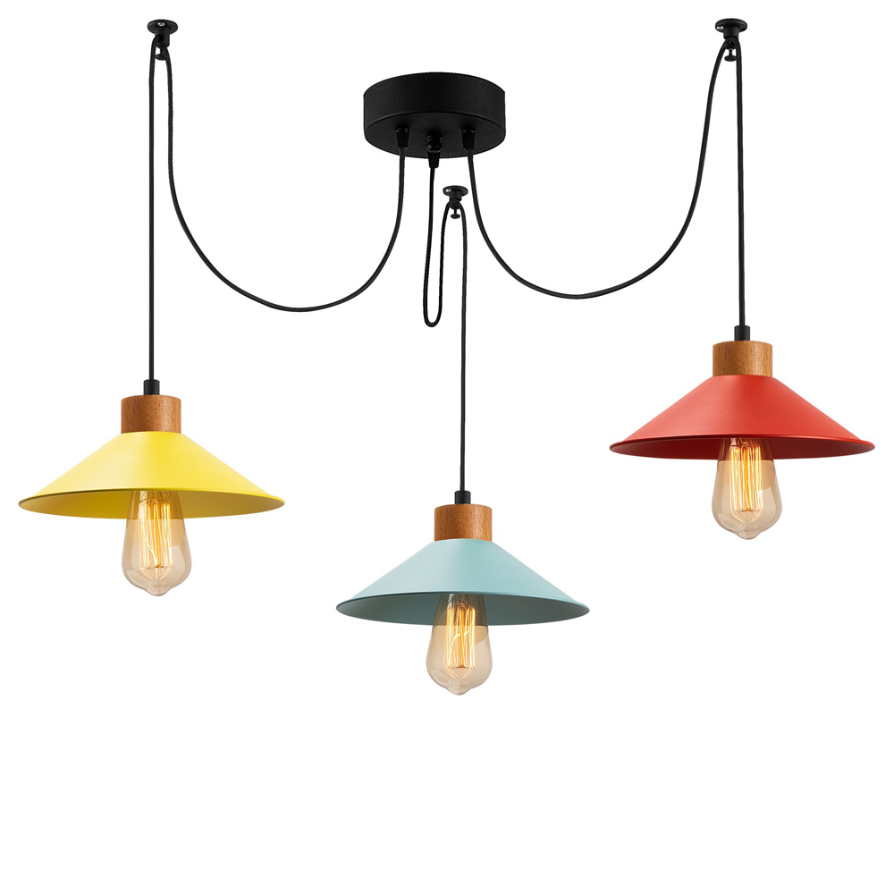 SELSEY Lampa wisząca Jaspara kaskada x3 kolorowa