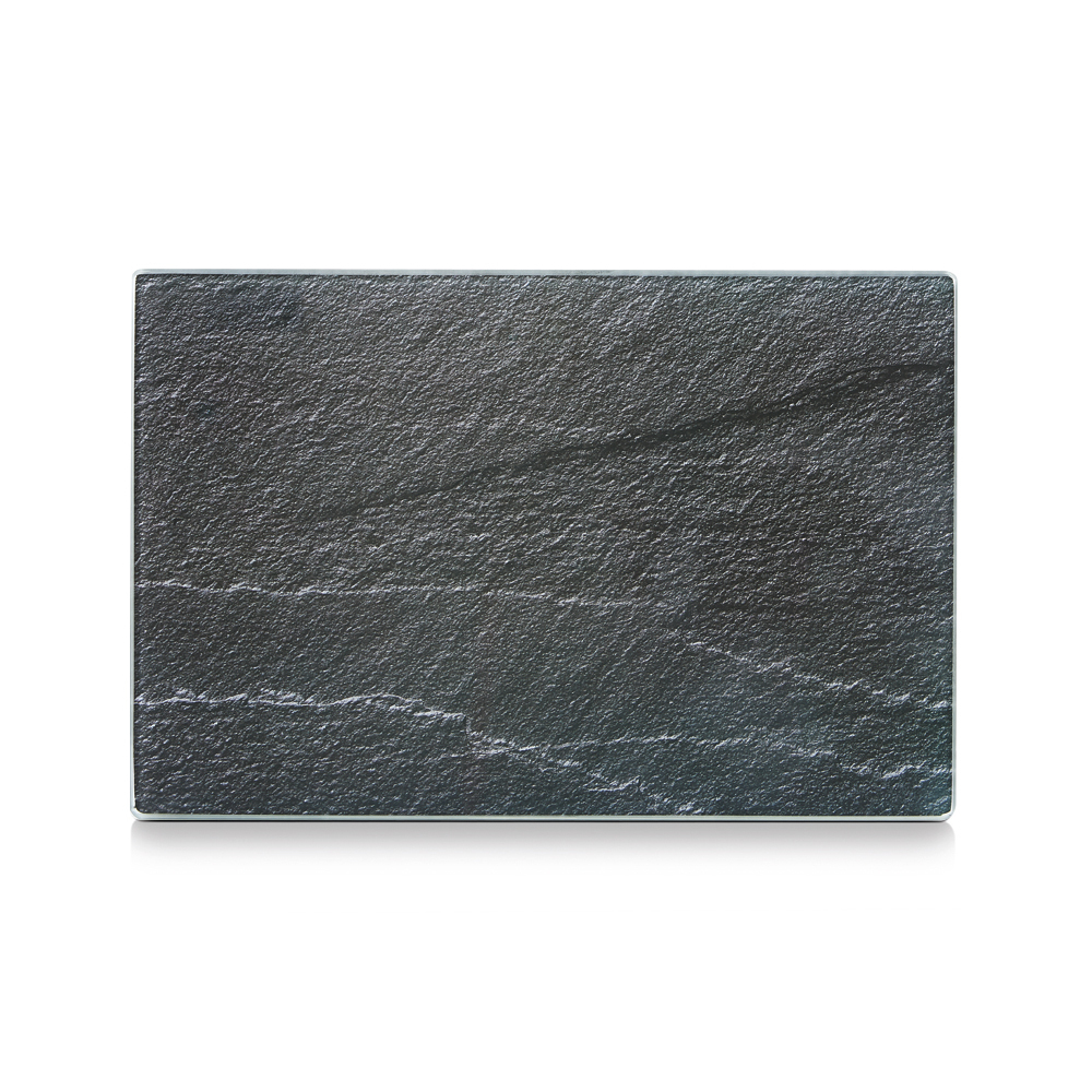 SELSEY Deska do krojenia Stonne ze szkła antracytowa