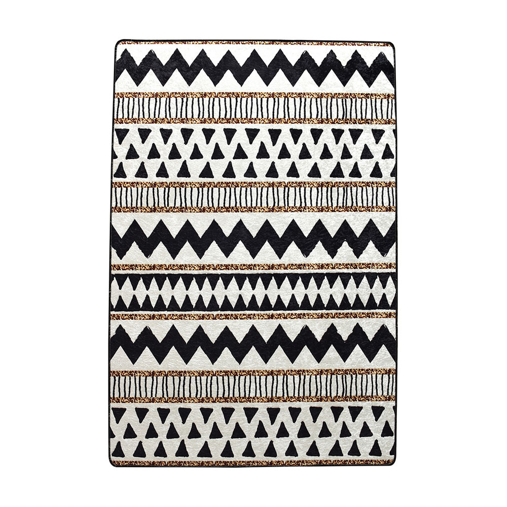 SELSEY Dywan nowoczesny Rectanes 100x200 cm beżowo-czarny