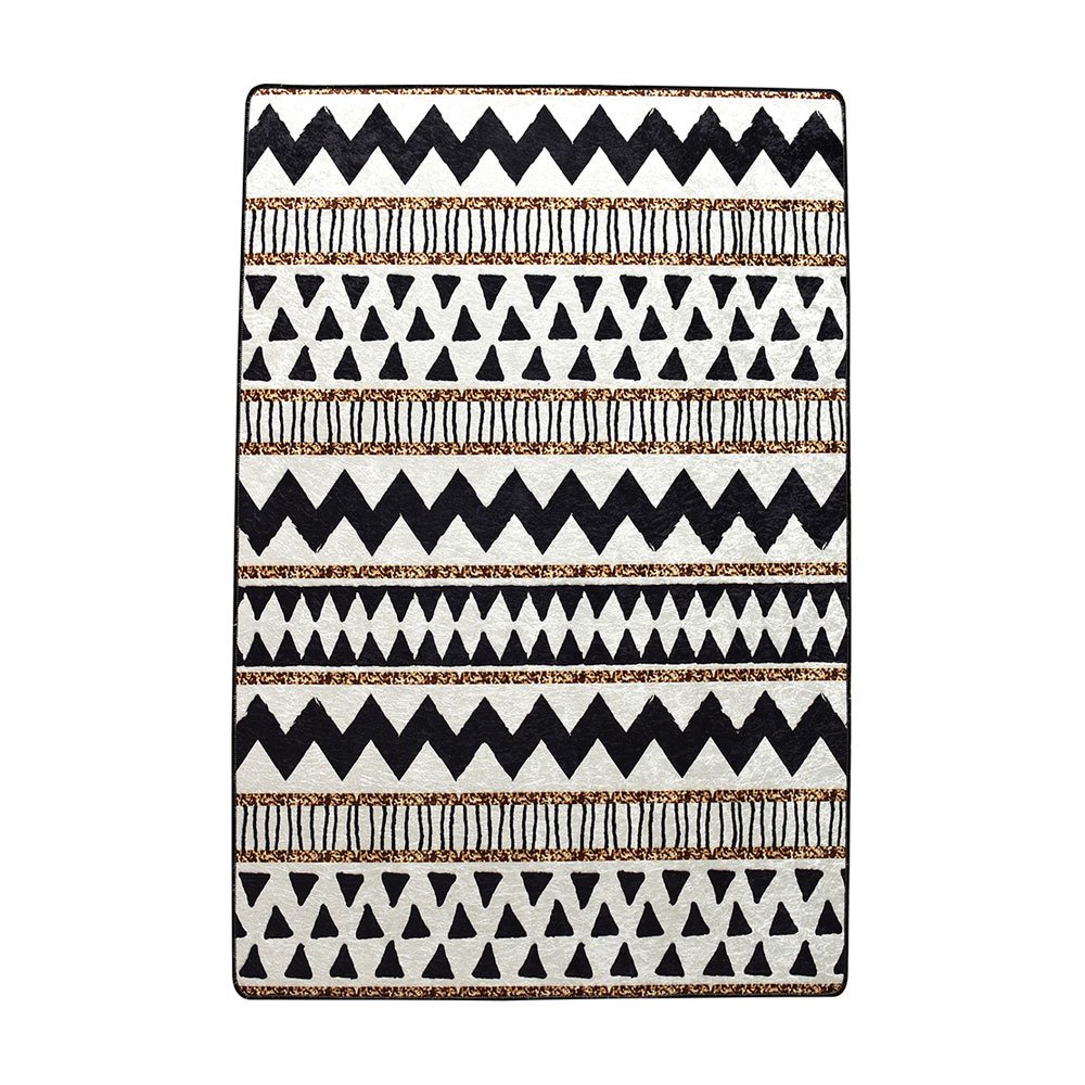 SELSEY Dywan nowoczesny Rectanes 100x200 cm beżowo-czarny