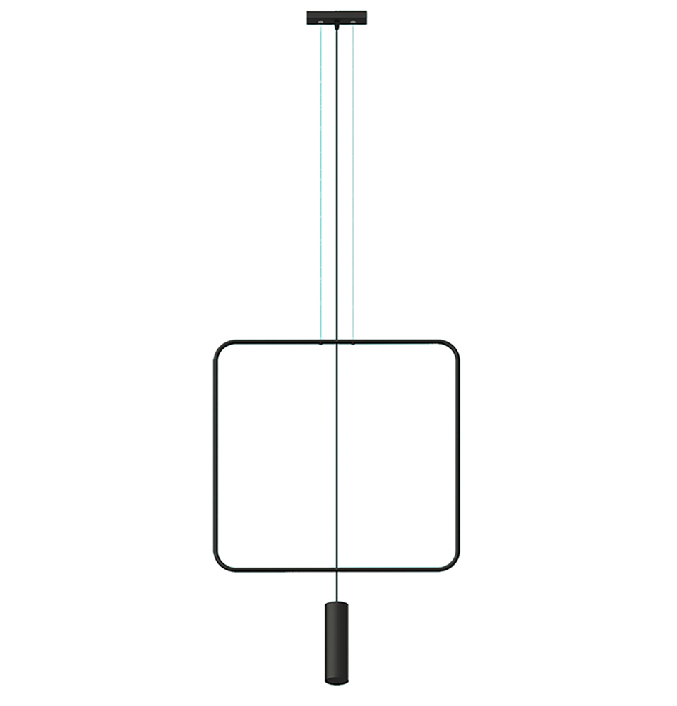 SELSEY Lampa wisząca Blumify 61 cm czarna