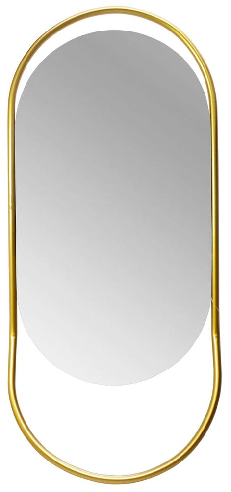 SELSEY Lustro ścienne Flocose 59x26 cm w złotej ramie