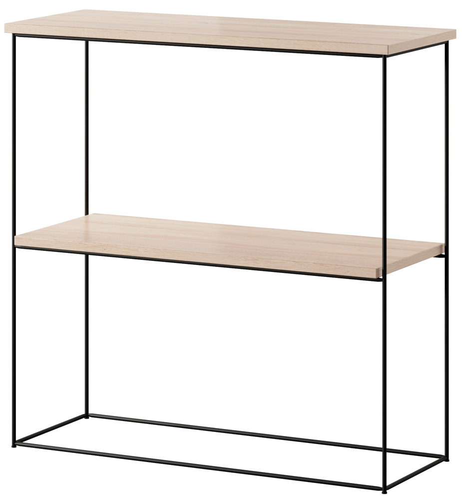 SELSEY Konsola Toni z półką 80 cm Dąb sonoma z czarnymi nogami