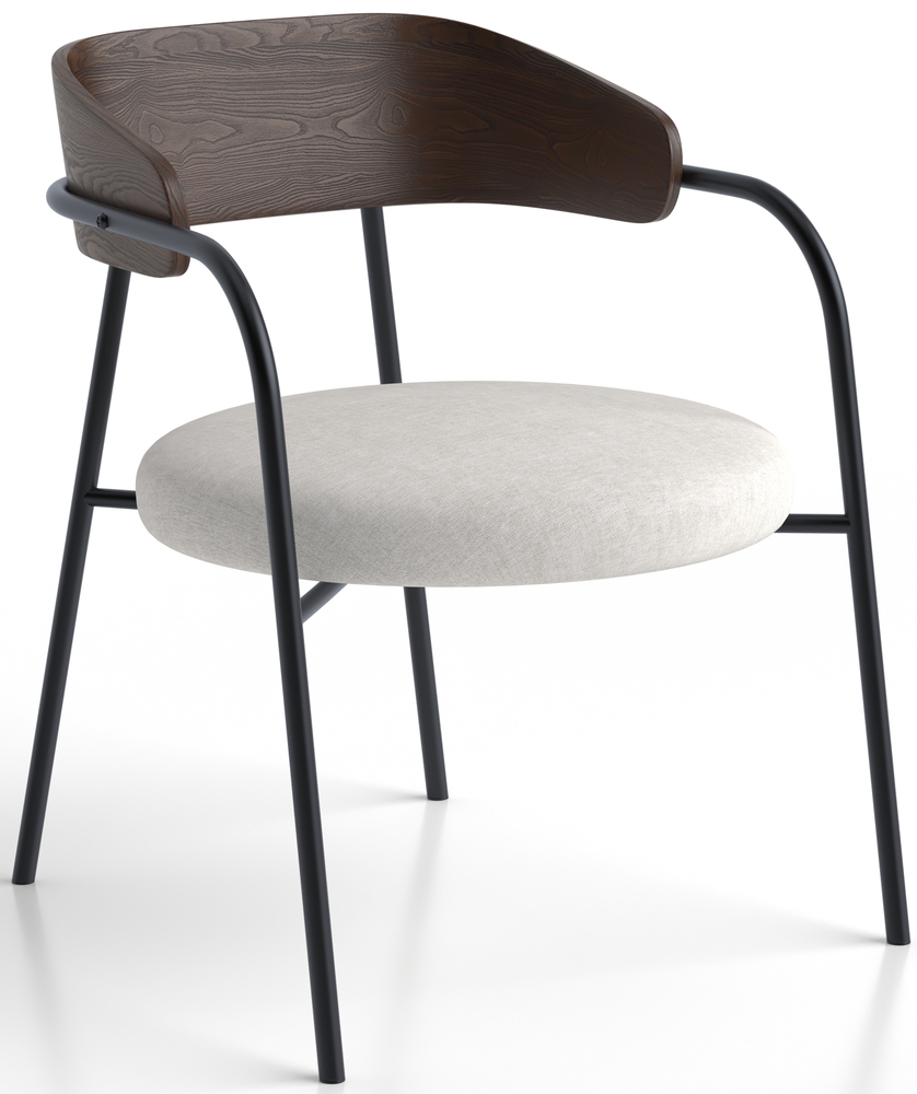 SELSEY Krzesło Bality szary szenil orzech