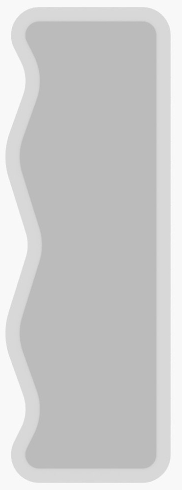 SELSEY Lustro stojące Asel 160x50 cm w białej ramie z asymetrycznymi falami