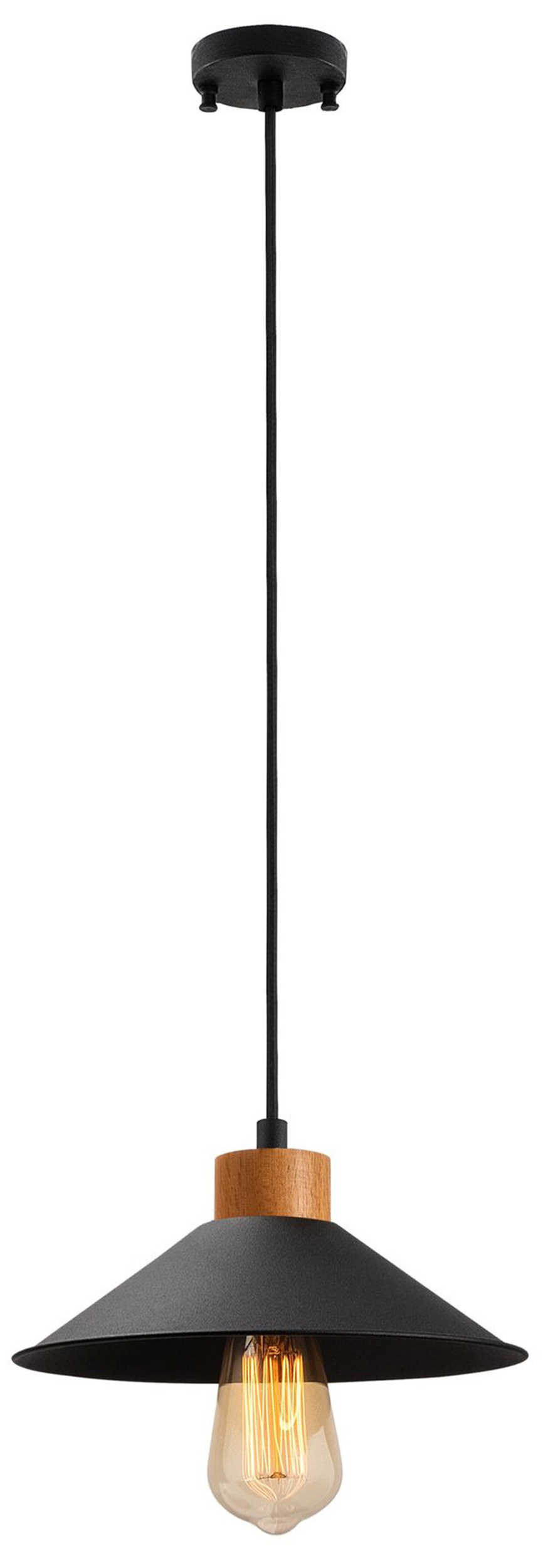 SELSEY Lampa wisząca Amplija o średnicy 24 cm czarna