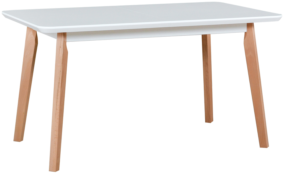 SELSEY Stół drewniany do jadalni rozkładany Ofitied 140-180x80 cm dąb naturalny/biały