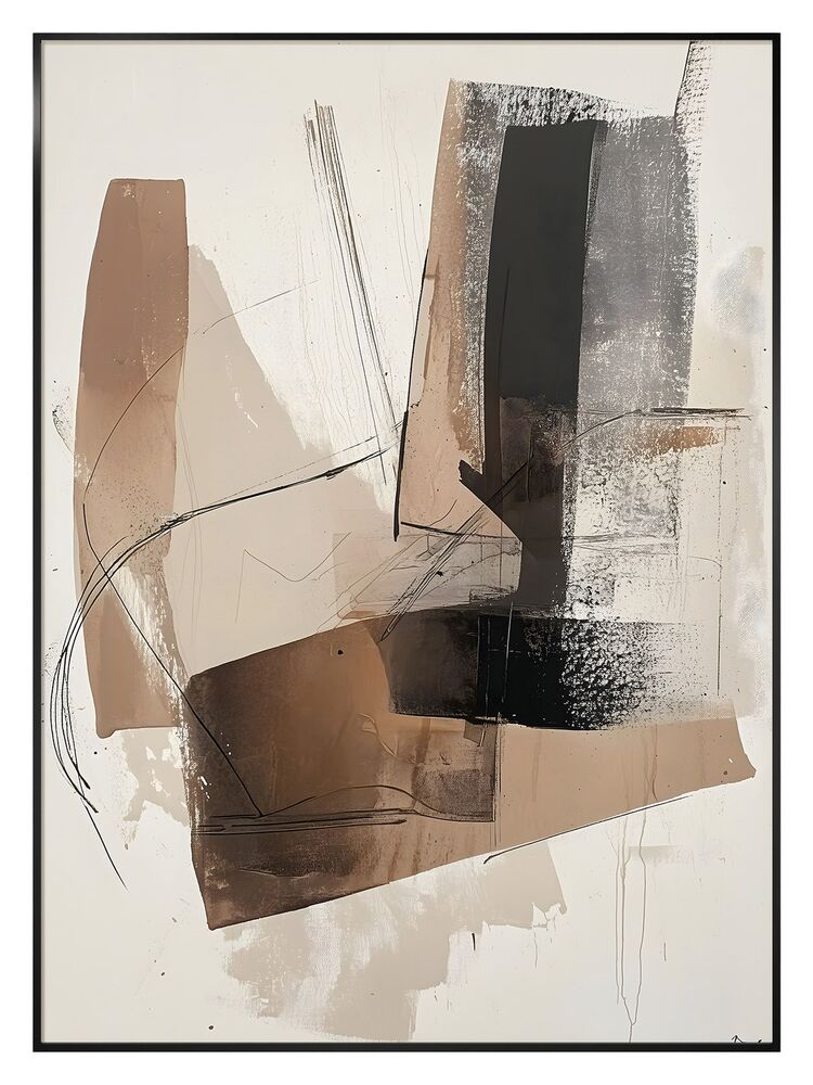 SELSEY Obraz w czarnej ramie Diffused 70x50 cm